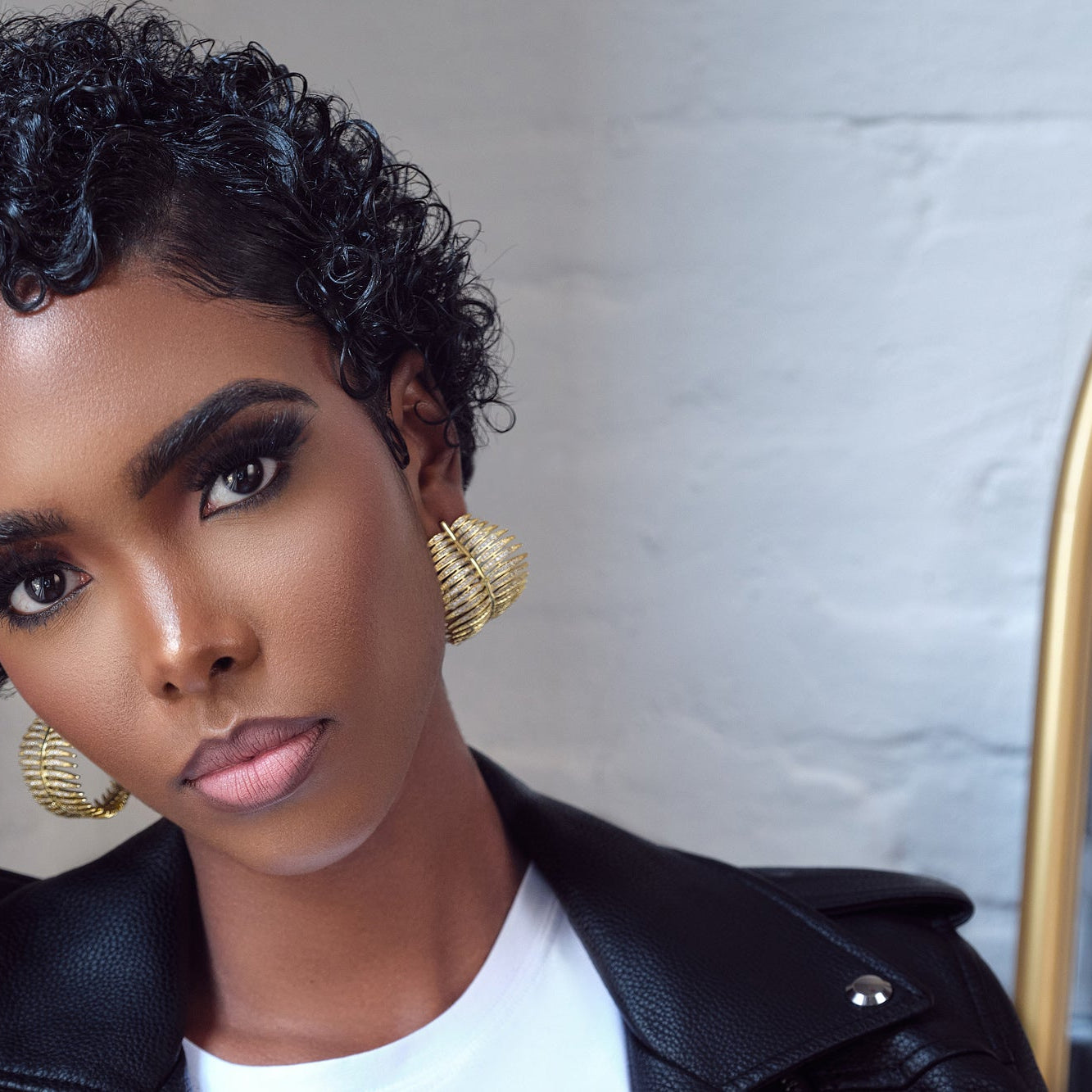 Gold Plated Hope Leaf Earrings