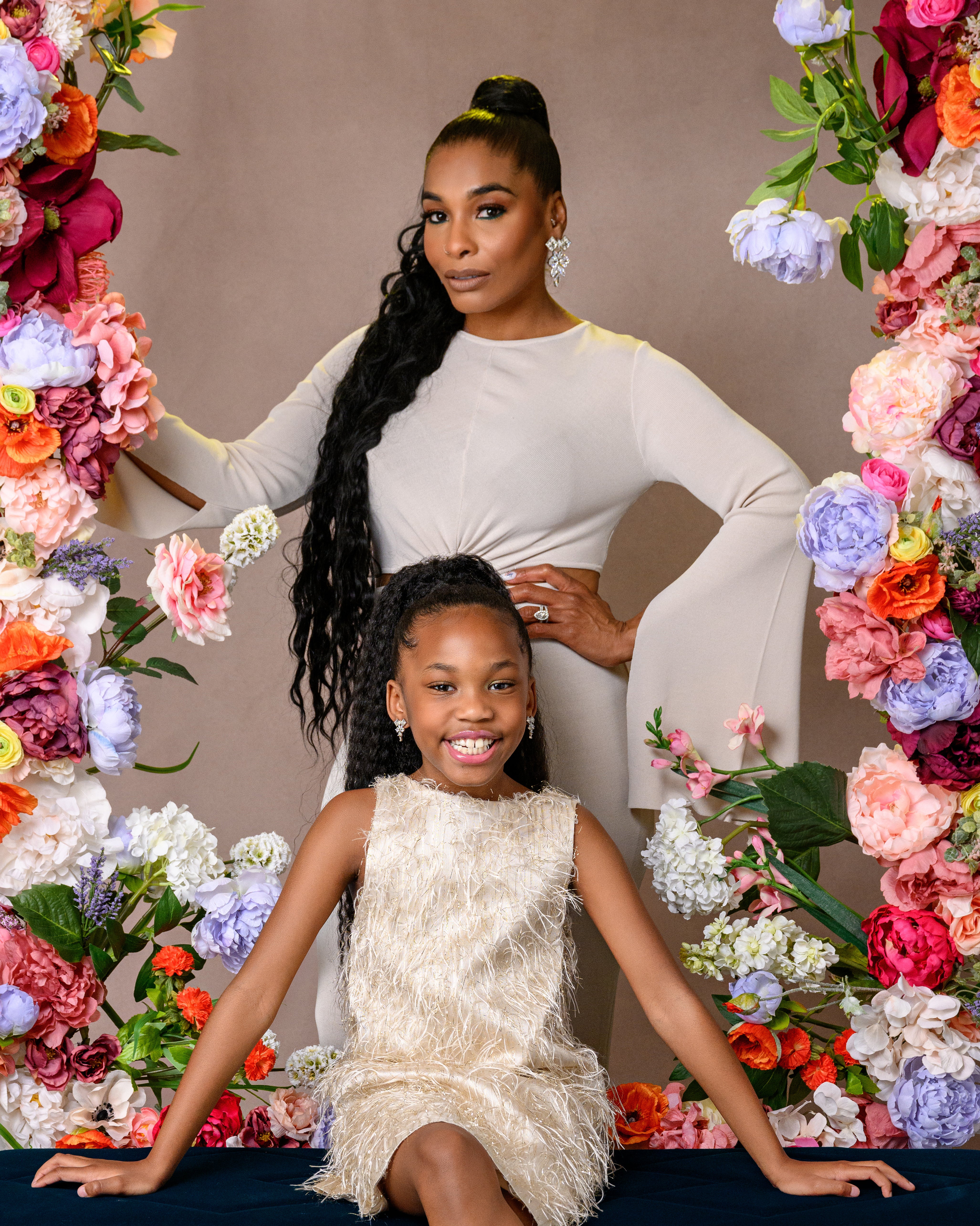 Crystal Drop Earrings - Diamond Silver Crystal Cluster