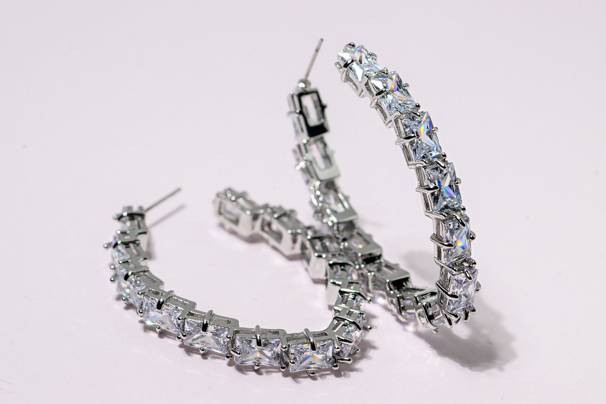 Victoria Cubic zirconia hoop earrings