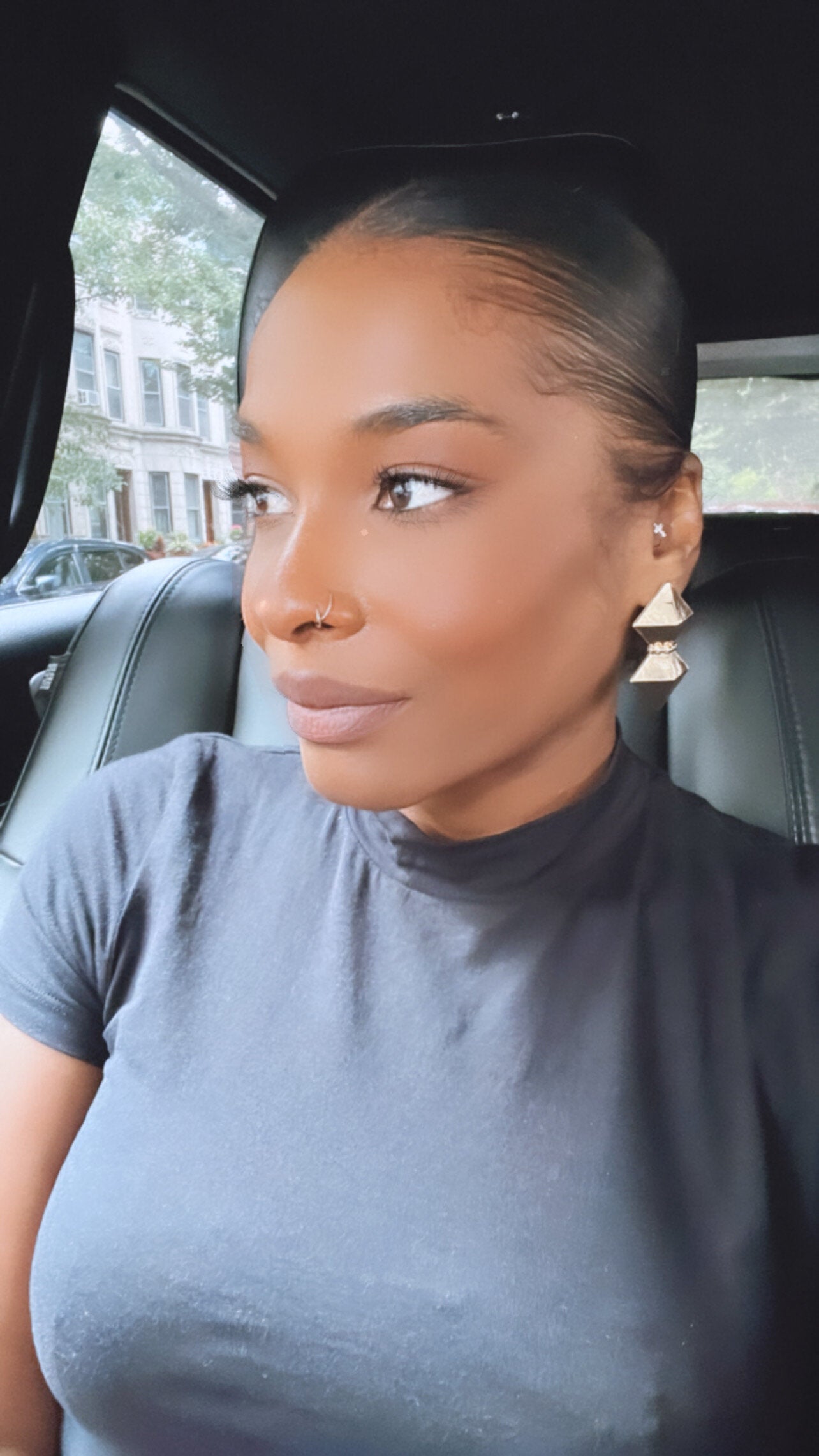 Gold Bowtie Colorful Drop Earrings