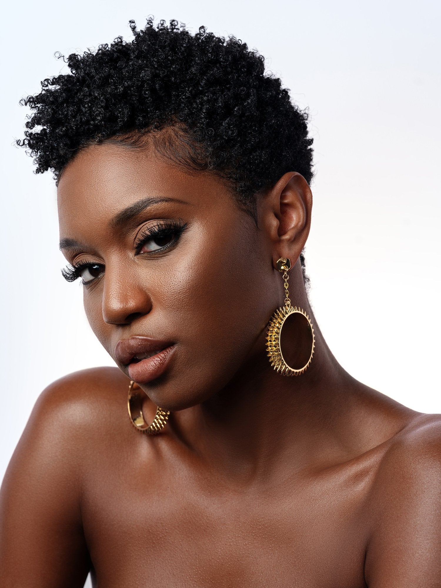 Uprising Gold Spiked Hoop Earrings