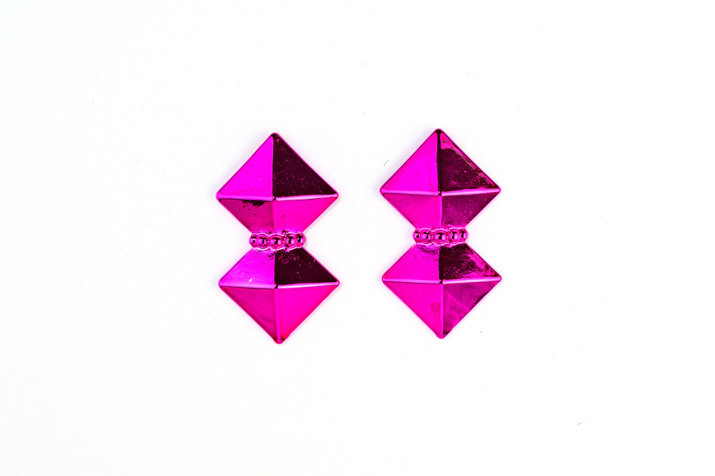 Pink Fuchsia Colorful Drop Earrings