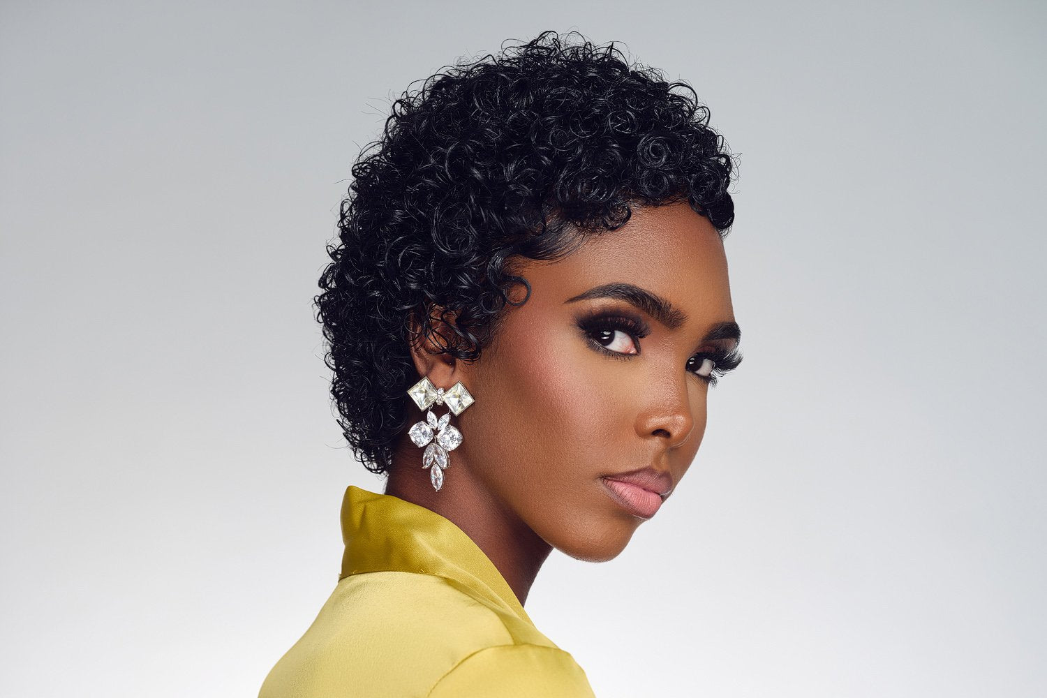 Statement Jewelry Crystal Drop Earrings - Diamond Silver Crystal Cluster