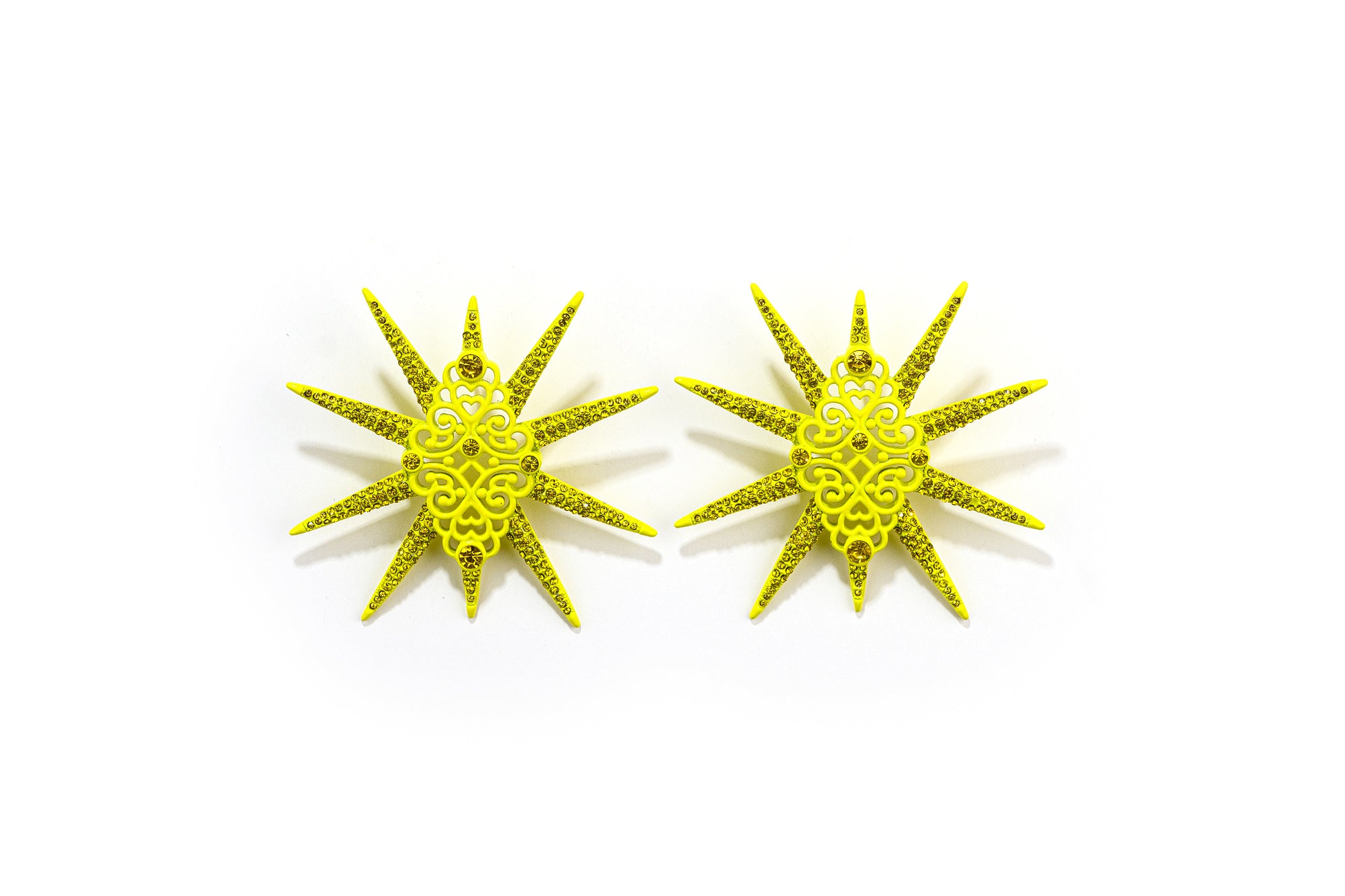 Star Studded Kay Starbust Statement Drop Earrings