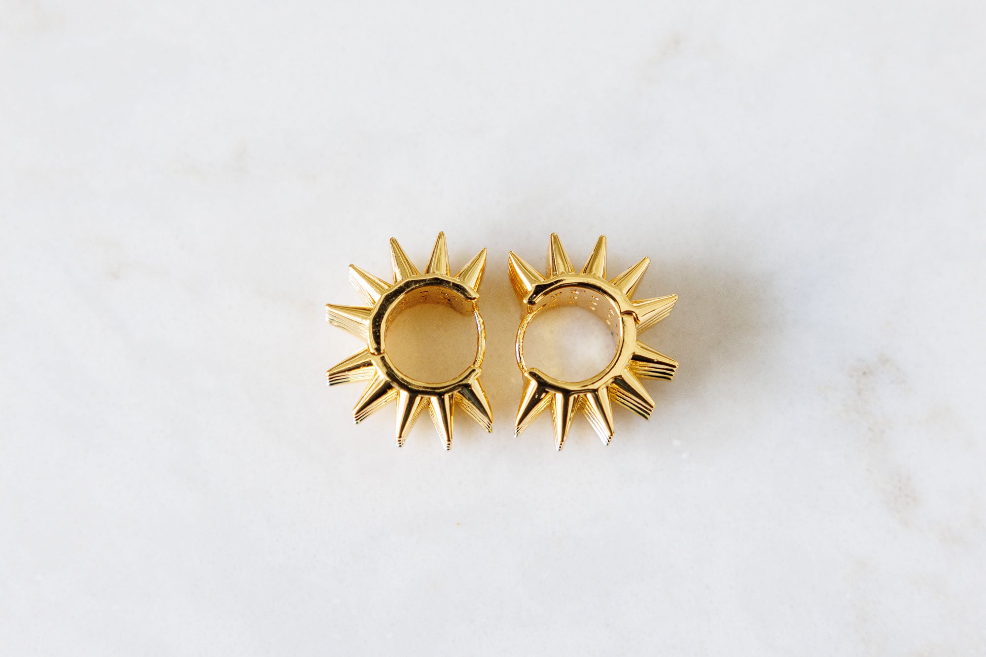 Krista Gold Plated Huggie Statement Earrings