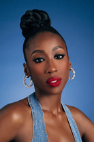 Evening  jewelry - Large diamond hoop cubic zirconia earrings