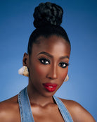 Palmier Leaf Crystal Statement Earrings Two-Toned Plated XL