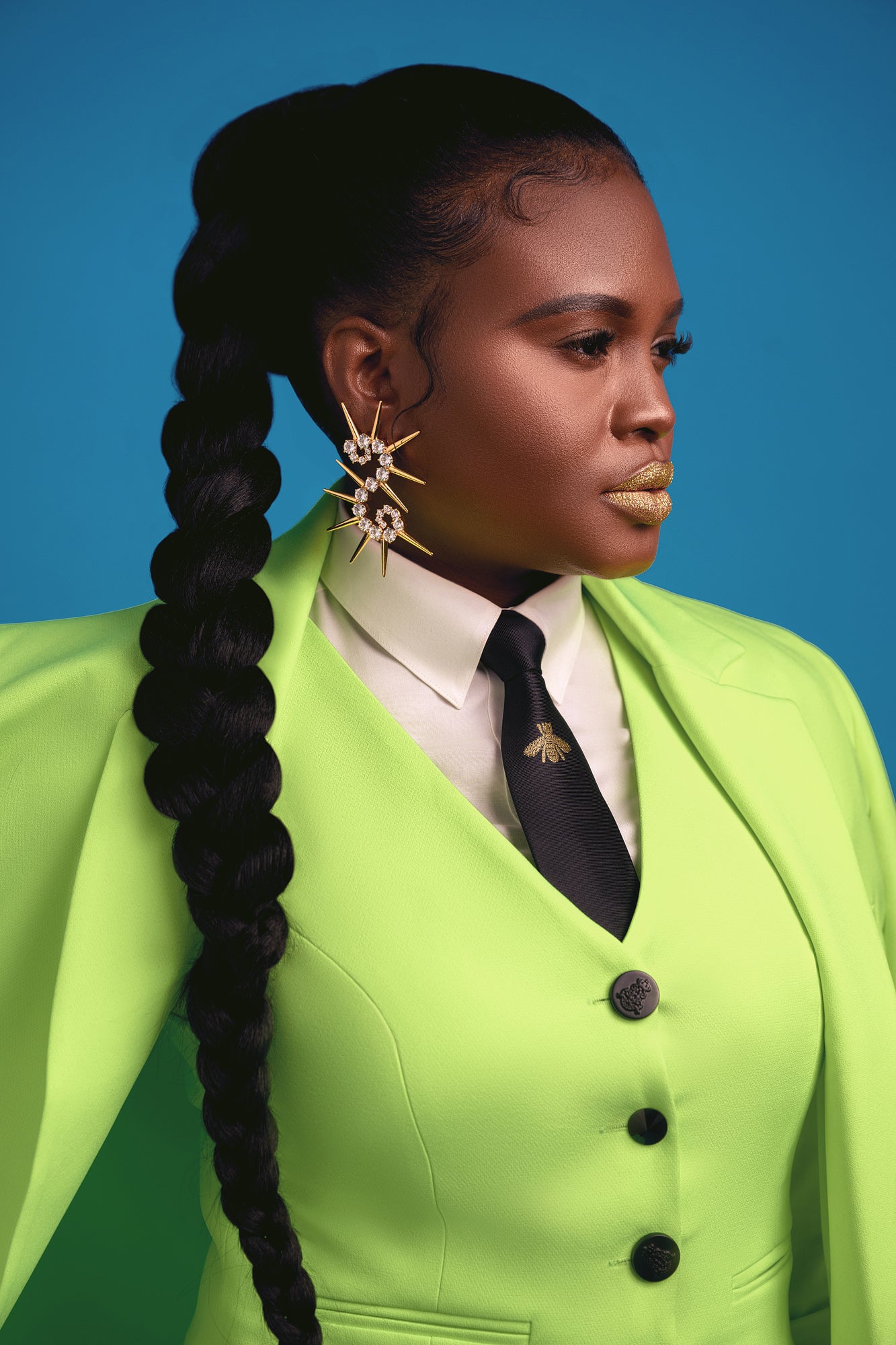 Savage Spike Crystal Statement Drop Earrings