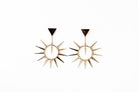 18k Gold-Plated Spiked Hoop Drop Earrings