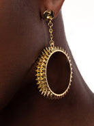 Uprising Spike Gold Plate Hoop Earrings