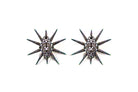 Star Studded Starbust Statement Silver Drop Earrings