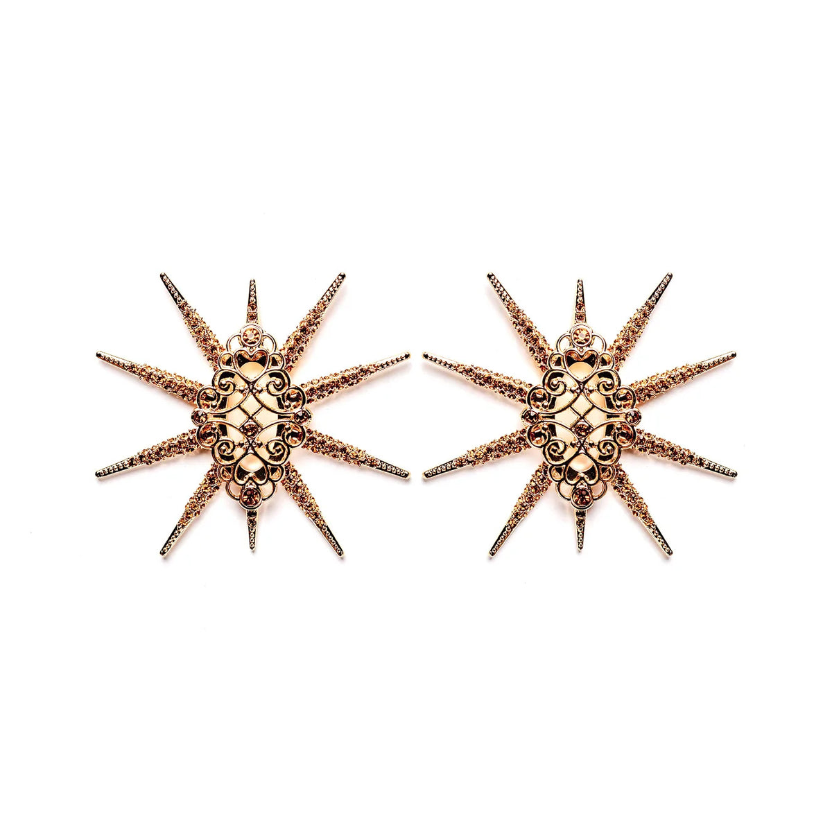 EARRING ENVY | Star Studded Starbust Drop Earrings | Statement Earrings