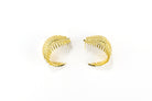 Palmier Leaf Crystal Statement Earrings Gold Plated XL