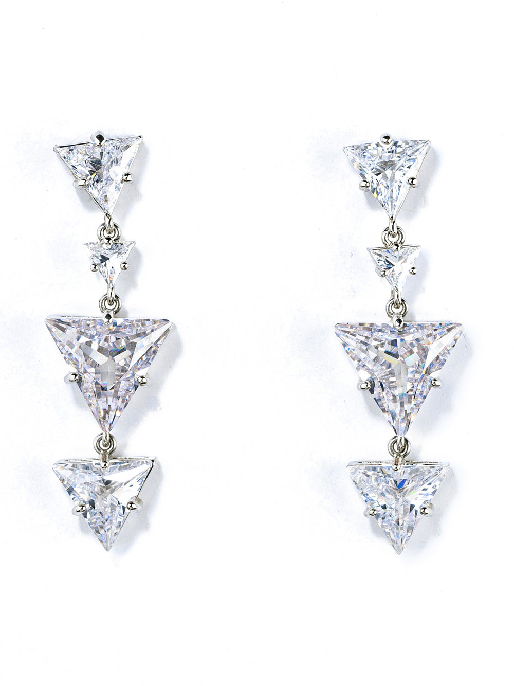 Savage - Spiked Cubic Zirconia Drop Earrings