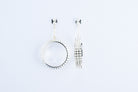 Uprising Spike Silver Plate Hoop Earrings