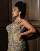 So Kay Diamond Pearl Silver Drop Evening Bridal Statement Earrings - Khadeen Ellis