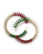 Marley Spike Large Gold Crystal Hoop Statement Earrings