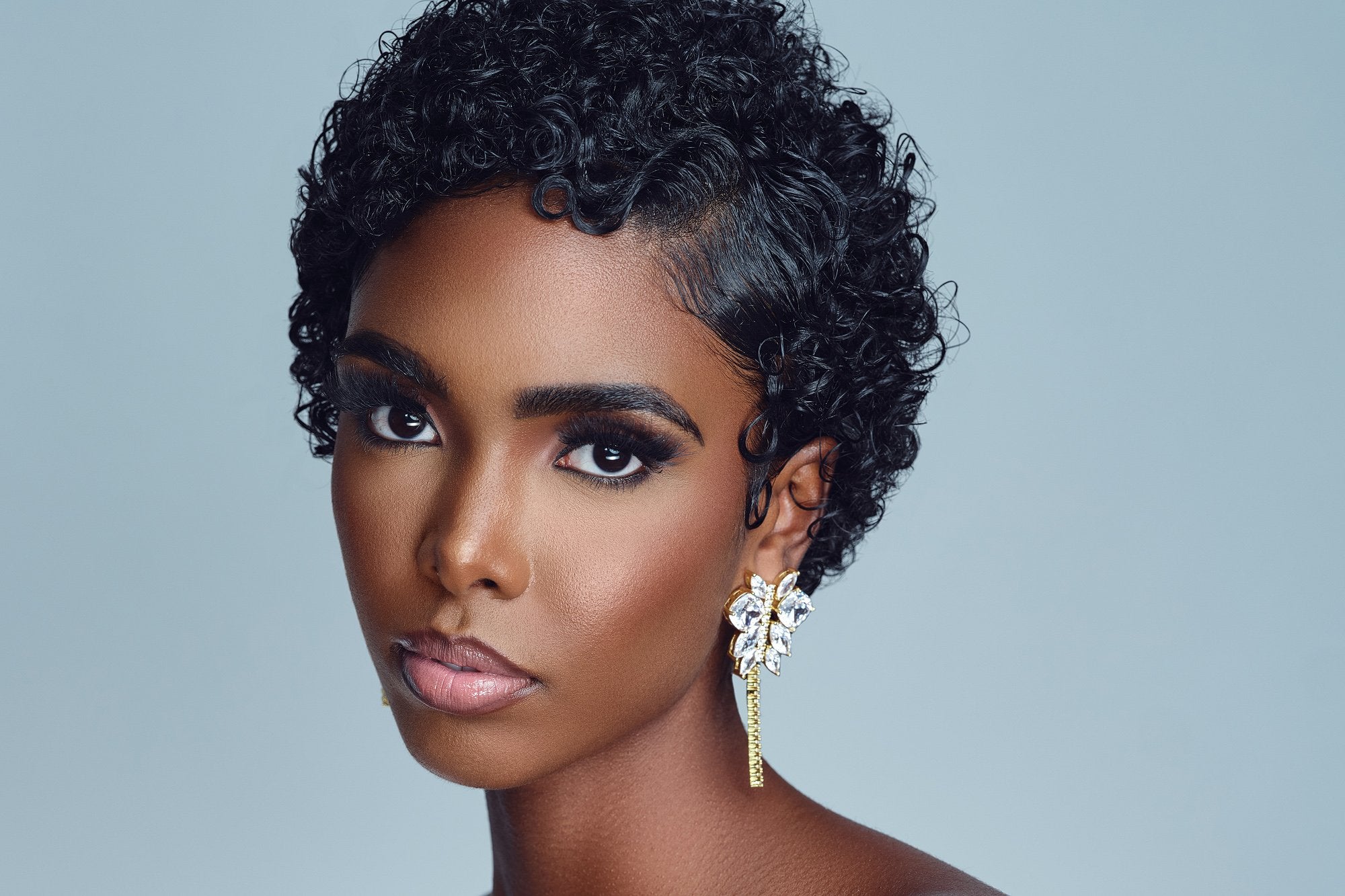 Ptera Bridal Statement Earring - Cubic Zirconia Drop Earrings Gold